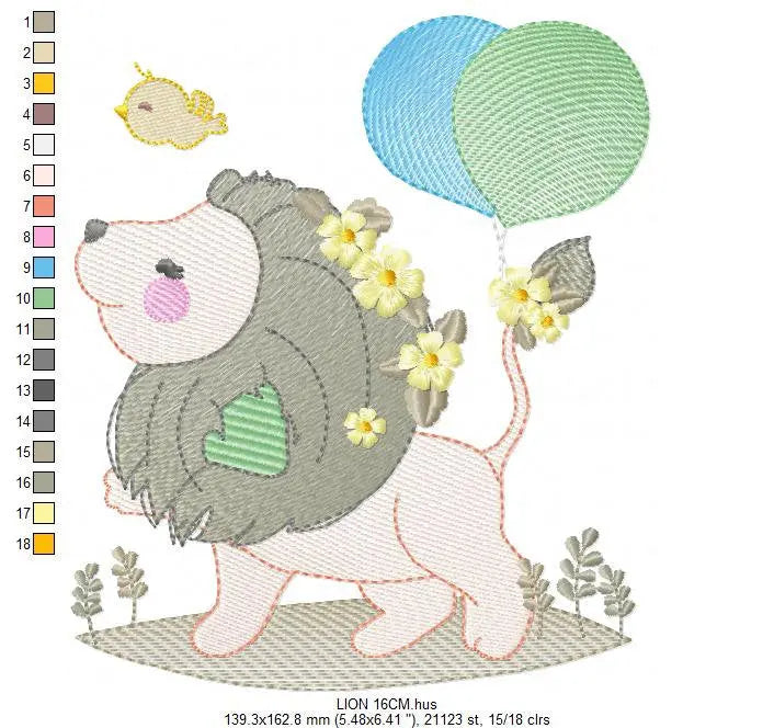 Lion embroidery designs - Safari embroidery design machine embroidery pattern - Baby boy embroidery file - king embroidery instant download Marcia Embroidery
