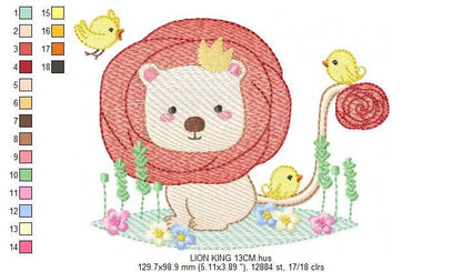 Lion embroidery designs - Safari embroidery design machine embroidery pattern - Baby boy embroidery file - king embroidery instant download Marcia Embroidery