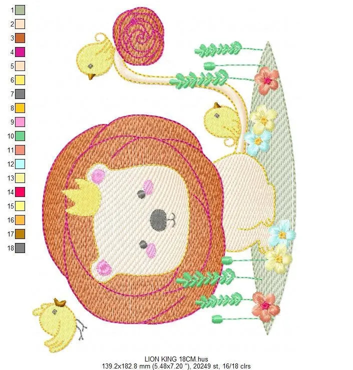 Lion embroidery designs - Safari embroidery design machine embroidery pattern - Baby boy embroidery file - king embroidery instant download Marcia Embroidery