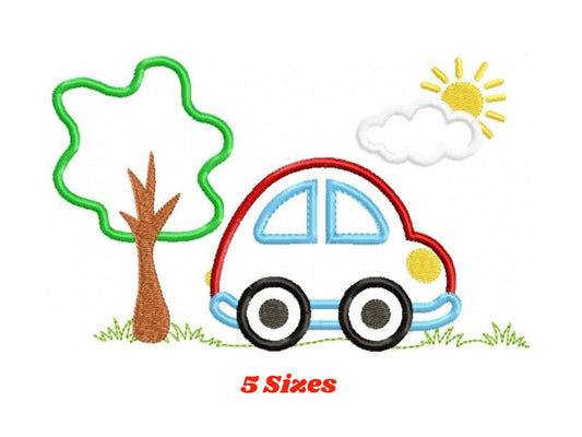 Car embroidery designs - vehicle embroidery design machine embroidery pattern - automobile embroidery file - car applique boy embroidery