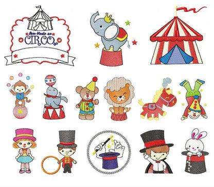 Circus embroidery designs - Clown embroidery design machine embroidery pattern - Magician embroidery file - boy kid embroidery download Marcia Embroidery