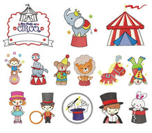 Cargar imagen en el visor de la galería, Circus embroidery designs - Clown embroidery design machine embroidery pattern - Magician embroidery file - boy kid embroidery download
