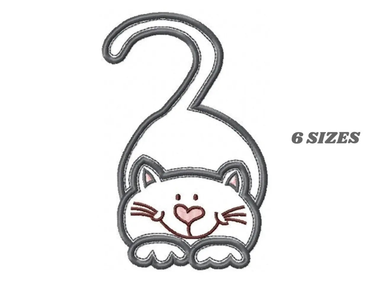 Cat embroidery design - Kitty embroidery designs machine embroidery pattern - Pet embroidery file - baby girl embroidery cat applique design Marcia Embroidery