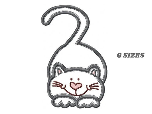 Cat embroidery design - Kitty embroidery designs machine embroidery pattern - Pet embroidery file - baby girl embroidery cat applique design Marcia Embroidery