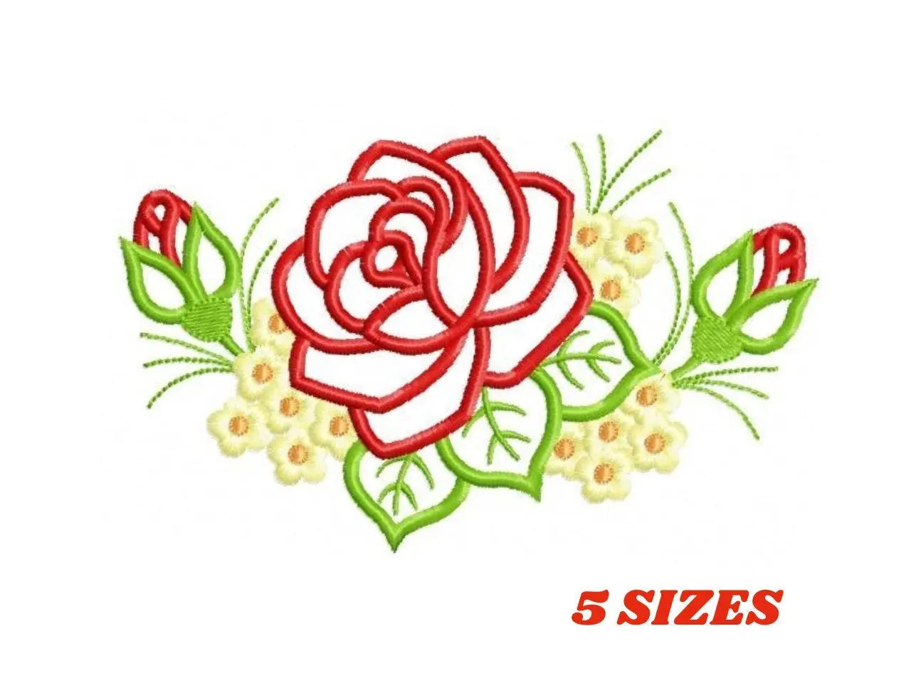 Roses embroidery designs - Flower embroidery design machine embroidery pattern - instant download rose applique design - floral embroidery Marcia Embroidery