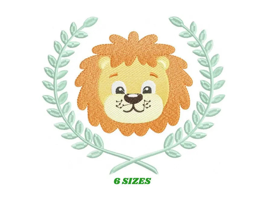 Lion embroidery designs - Safari embroidery design machine embroidery pattern - Baby boy embroidery file - laurel embroidery digital file Marcia Embroidery
