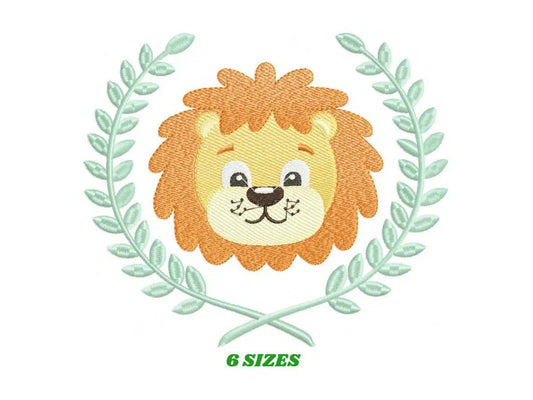 Lion embroidery designs - Safari embroidery design machine embroidery pattern - Baby boy embroidery file - laurel embroidery digital file Marcia Embroidery