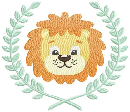 Lion embroidery designs - Safari embroidery design machine embroidery pattern - Baby boy embroidery file - laurel embroidery digital file Marcia Embroidery