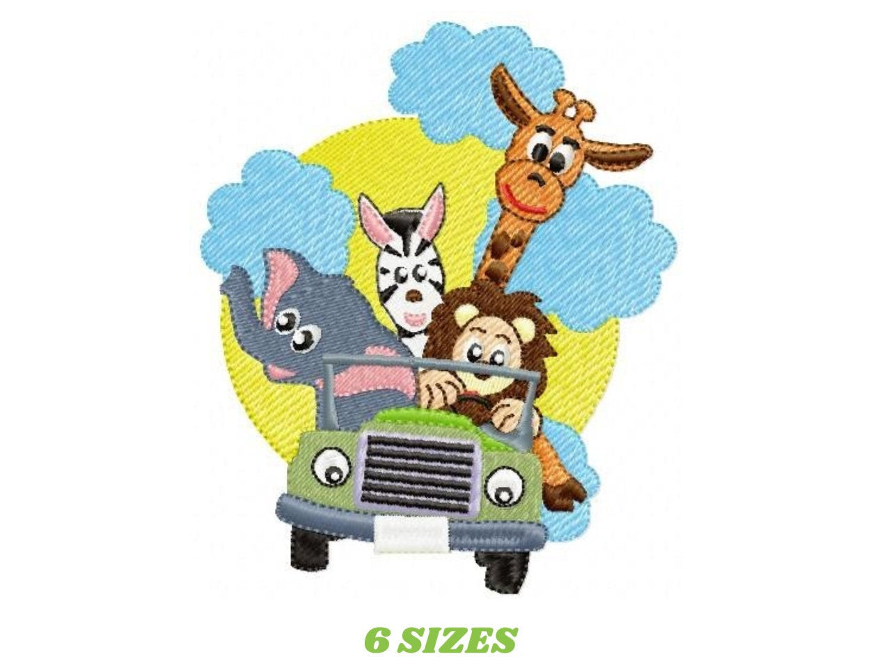 Safari embroidery designs - Animals embroidery design machine embroidery pattern - boy kid embroidery file - lion elephant giraffe zebra