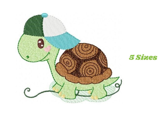 Turtle embroidery design - Animal embroidery designs machine embroidery pattern - baby boy embroidery file - kid embroidery turtle design