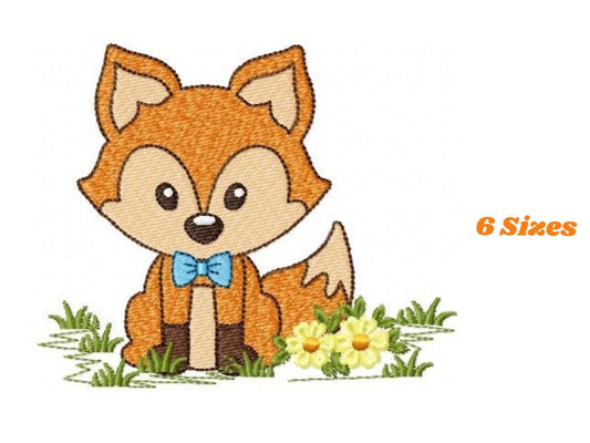 Red Fox embroidery designs - Woodland animals embroidery design machine embroidery pattern - baby boy embroidery file - instant download