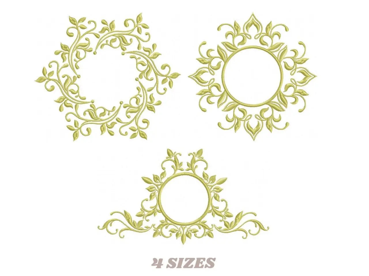 Frame embroidery designs - Monogram embroidery design machine embroidery pattern - Wreath embroidery - girl embroidery tea towel embroidery Marcia Embroidery