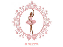 Load image into Gallery viewer, Ballerina embroidery designs - Ballet embroidery design machine embroidery pattern - instant download - baby girl embroidery file dancer
