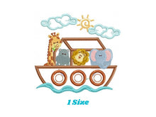 Charger l&#39;image dans la galerie, Noah&#39;s Ark embroidery designs - Ark of Noah embroidery design machine embroidery pattern - Kid embroidery file - boy embroidery download
