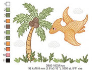 Load image into Gallery viewer, Dinosaur embroidery designs - Dino embroidery design machine embroidery pattern - Baby boy embroidery file Pterodactly Design digital file
