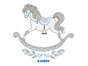 Toy Horse embroidery design - Baby boy embroidery designs machine embroidery pattern - Horse toy embroidery file - instant download pes jef