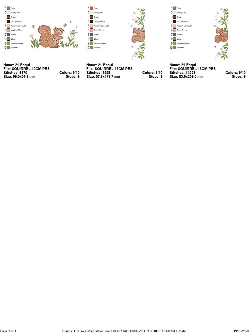 Squirrel embroidery design - Animal embroidery designs machine embroidery pattern - Woodland animals embroidery file - instant download