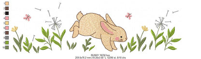 Bunny embroidery design - Animal embroidery designs machine embroidery pattern - Woodland animals embroidery file - instant download rabbit