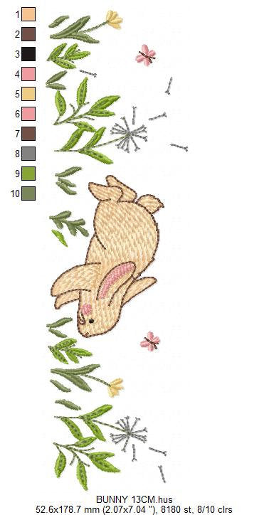 Bunny embroidery design - Animal embroidery designs machine embroidery pattern - Woodland animals embroidery file - instant download rabbit