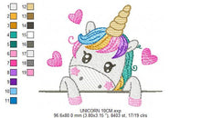 Load image into Gallery viewer, Unicorn embroidery designs - Baby Girl embroidery design machine embroidery pattern - Unicorns embroidery file - Fairy tale magical Fantasy
