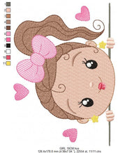 Charger l&#39;image dans la galerie, Peek a boo Baby girl embroidery designs - Fairy embroidery design machine embroidery pattern - Toddler embroidery file - children embroidery
