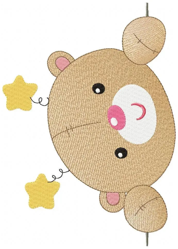 Bear embroidery designs - Bear peek a boo embroidery design machine embroidery pattern - cute teddy bear embroidery file - instant download Marcia Embroidery