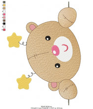 Carica l&#39;immagine nel visualizzatore di Gallery, Bear embroidery designs - Bear peek a boo embroidery design machine embroidery pattern - cute teddy bear embroidery file - instant download
