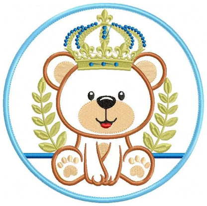 Teddy Bear embroidery designs - Baby Boy embroidery design machine embroidery pattern - kid embroidery file - King Bear applique Tag wreath Marcia Embroidery