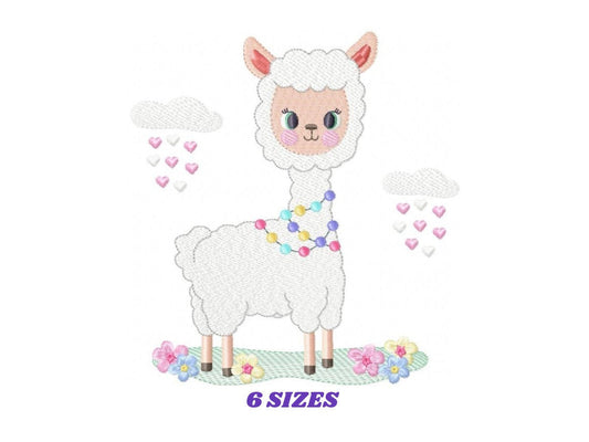 Llama embroidery design - Animals embroidery designs machine embroidery pattern - Baby girl embroidery file - newborn instant download