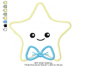 Star embroidery design - Baby girl embroidery designs machine embroidery pattern - Star applique design - boy embroidery instant download