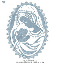 Carica l&#39;immagine nel visualizzatore di Gallery, Holy Mary embroidery designs - Holy embroidery design machine embroidery pattern - Catholic embroidery file - Hail Mary religious embroidery
