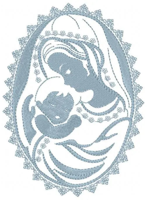 Holy Mary embroidery designs - Holy embroidery design machine embroidery pattern - Catholic embroidery file - Hail Mary religious embroidery Marcia Embroidery