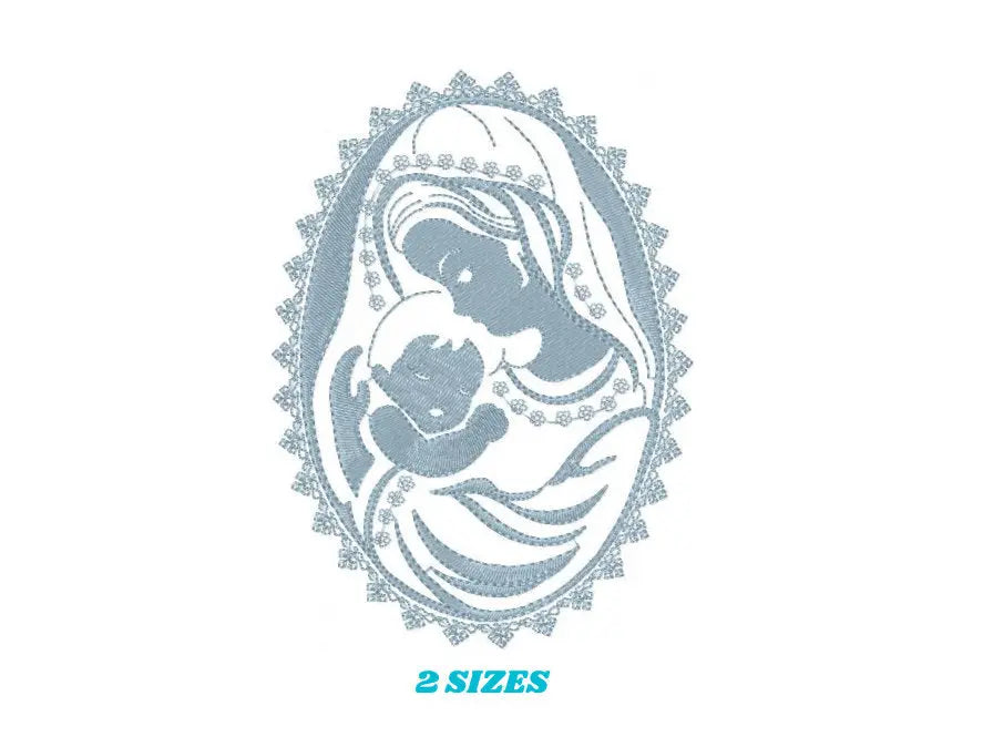 Holy Mary embroidery designs - Holy embroidery design machine embroidery pattern - Catholic embroidery file - Hail Mary religious embroidery Marcia Embroidery