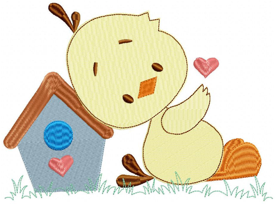 Duck embroidery design - Baby boy embroidery designs machine embroidery pattern - kid embroidery file - male duck animal  instant download