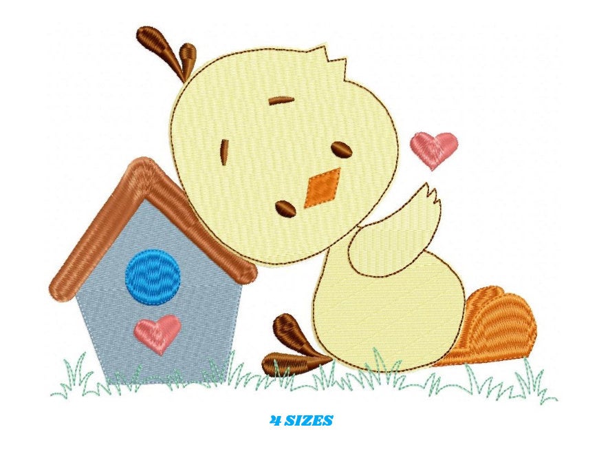 Duck embroidery design - Baby boy embroidery designs machine embroidery pattern - kid embroidery file - male duck animal  instant download