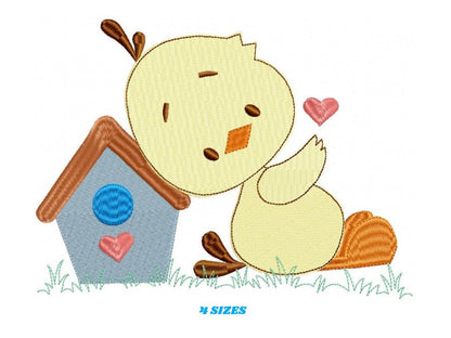 Duck embroidery design - Baby boy embroidery designs machine embroidery pattern - kid embroidery file - male duck animal  instant download