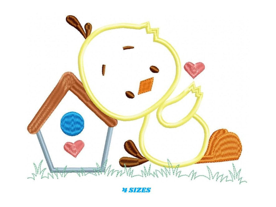 Duck embroidery design - Baby boy embroidery designs machine embroidery pattern - kid embroidery file - male duck animal  instant download