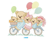 Charger l&#39;image dans la galerie, Bear embroidery designs - Teddy embroidery design machine embroidery pattern - Bear family embroidery file - Baby boy embroidery download
