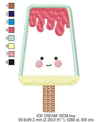 Ice cream embroidery designs - Candy embroidery design machine embroidery pattern - Dessert embroidery file - ice cream cone applique design Marcia Embroidery