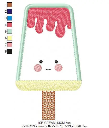 Ice cream embroidery designs - Candy embroidery design machine embroidery pattern - Dessert embroidery file - ice cream cone applique design Marcia Embroidery