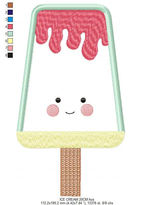 Ice cream embroidery designs - Candy embroidery design machine embroidery pattern - Dessert embroidery file - ice cream cone applique design Marcia Embroidery