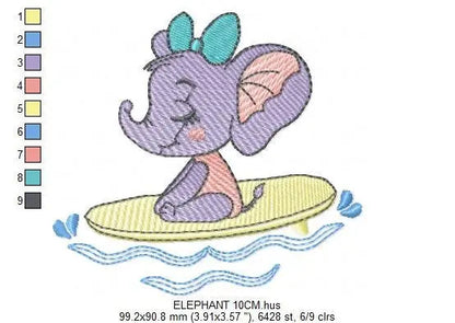 Elephant embroidery designs - Animal embroidery design machine embroidery pattern - Baby girl embroidery file kid embroidery elephant design Marcia Embroidery