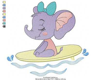 Elephant embroidery designs - Animal embroidery design machine embroidery pattern - Baby girl embroidery file kid embroidery elephant design Marcia Embroidery