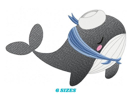 Whale embroidery designs - Ocean Fish embroidery design machine embroidery pattern - Baby boy embroidery file - sea animal embroidery pes
