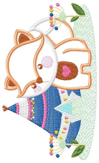 Red Fox embroidery designs - Woodland animal embroidery design machine embroidery pattern - Indian embroidery file - baby boy embroidery Marcia Embroidery