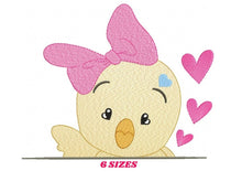 Cargar imagen en el visor de la galería, Peek a boo Chick embroidery designs - Chicken embroidery design machine embroidery pattern - instant digital download - baby girl embroidery
