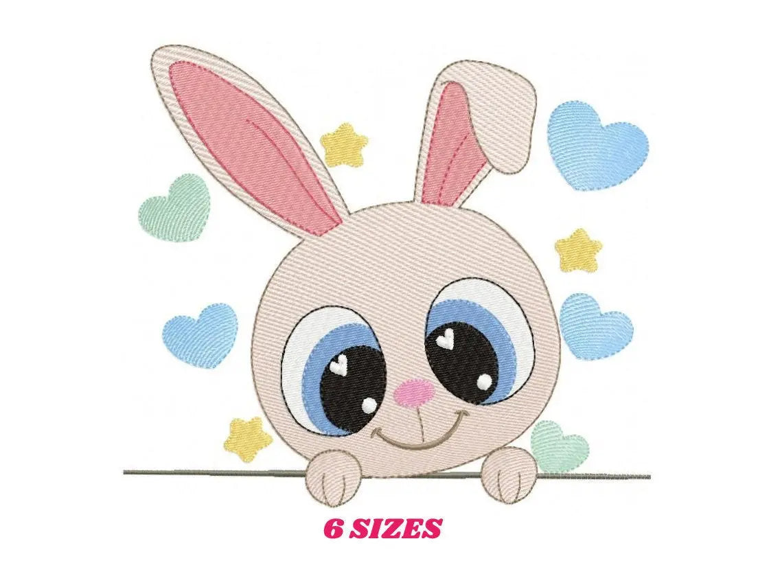 Peek a boo Bunny embroidery design - Rabbit embroidery designs machine embroidery pattern - Baby boy embroidery file - kid embroidery rabbit Marcia Embroidery