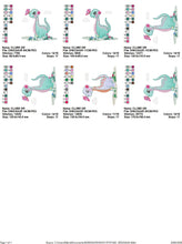 Laden Sie das Bild in den Galerie-Viewer, Dinosaur embroidery designs - Dino embroidery design machine embroidery pattern - instant download - Baby girl embroidery file Brontosaurus
