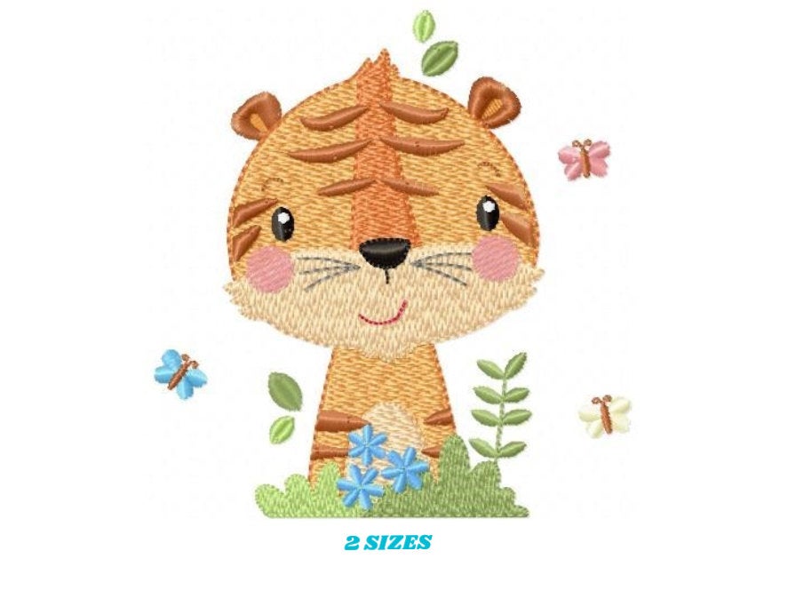 Tiger embroidery design - Animal embroidery designs machine embroidery pattern - Baby boy embroidery - Safari embroidery file Towel Shirt