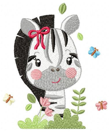 Zebra embroidery design - Animal embroidery designs machine embroidery pattern - Baby girl embroidery - Safari embroidery file Towel Shirt
